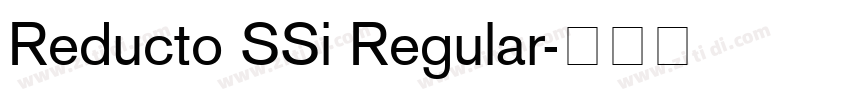 Reducto SSi Regular字体转换